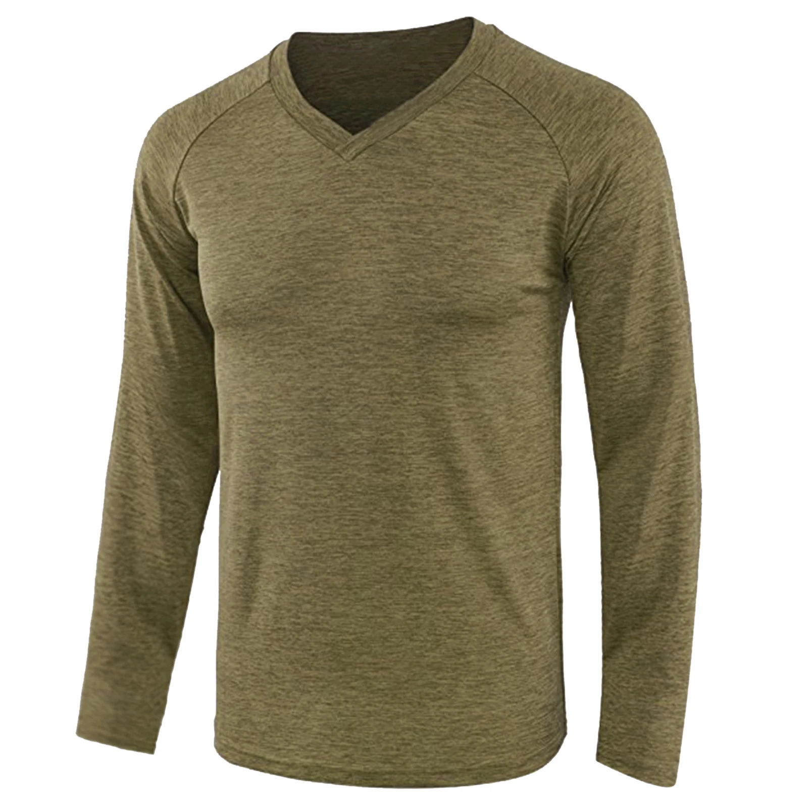 Title 6, Mens Solid Color Long Sleeve Raglan Sleeve T-s...