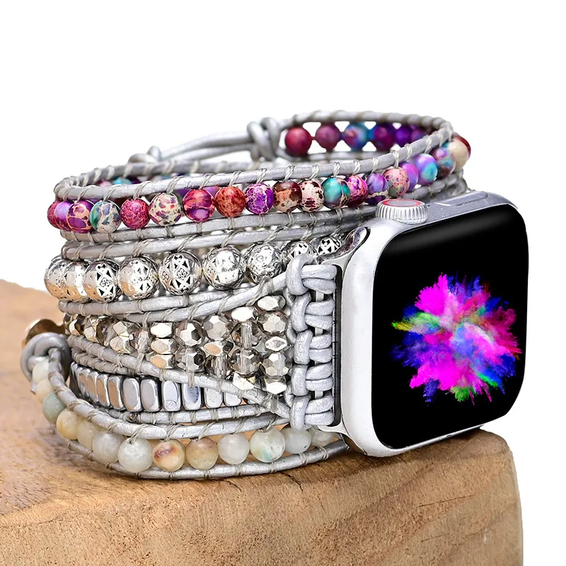 Banda de reloj de piedra natural del emperador púrpura de piedra — foto 5