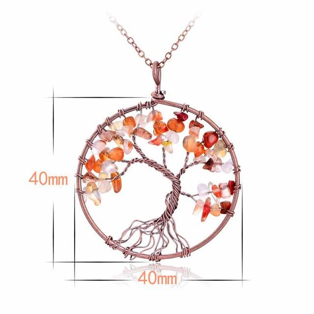 Title 15, Chakra Levensboom Ketting Koper Kristal Energie...