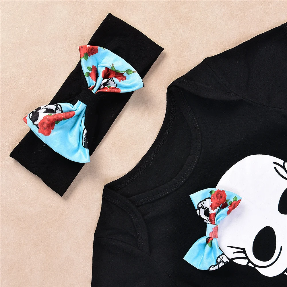 Conjunto de quatro peças para bebê Halloween Fantasia ideal para o primeiro Halloween do seu bebê! Conforto, estilo e muita diversão garantidos. — foto 4