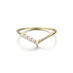 Vshaped pearl ring