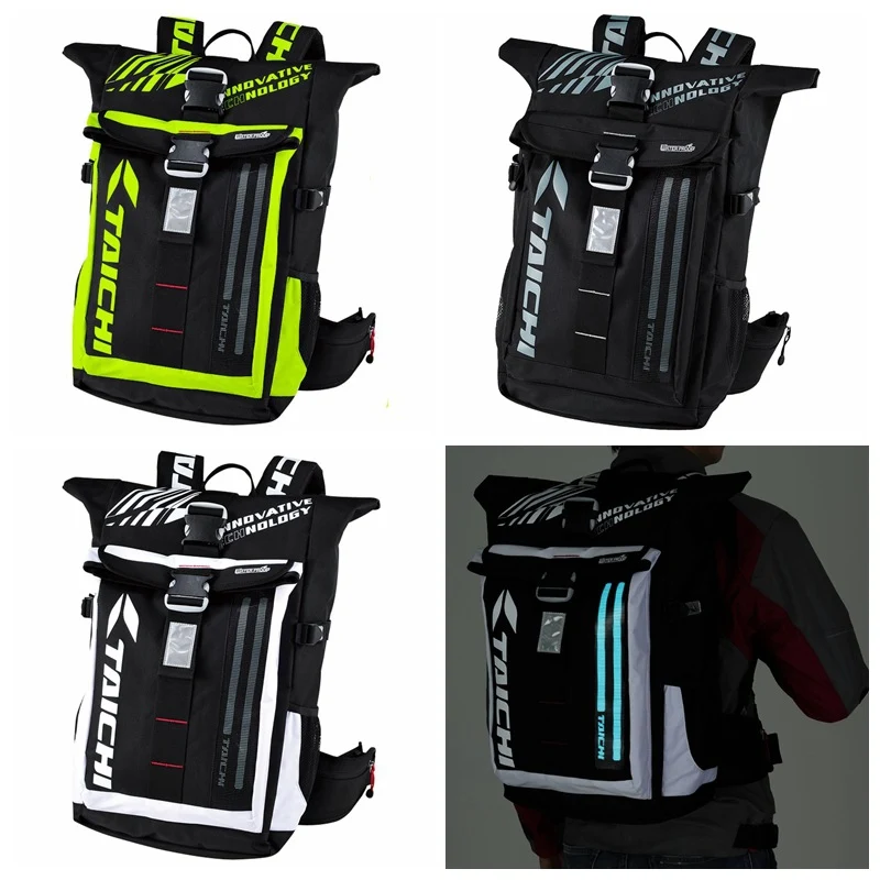 Mochila Motocross Rider Racing Bag RSB272 com luz noturna LED, resistente à água, ideal para corridas e pilotagem com segurança e visibilidade. — foto 7