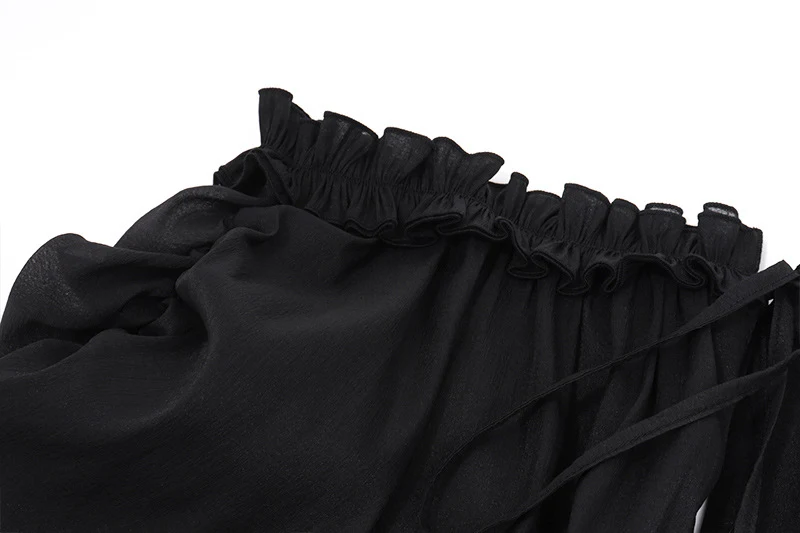 Title 9, Sexy Pleated Tube Top Lantern Long Sleeve Sheat...