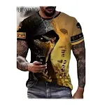 Camisetas Casuais 3D Estampadas para Homem, Versáteis e Confortáveis, Manga Curta, Perfeitas para o Verão, com Design Moderno e Único. — foto 6