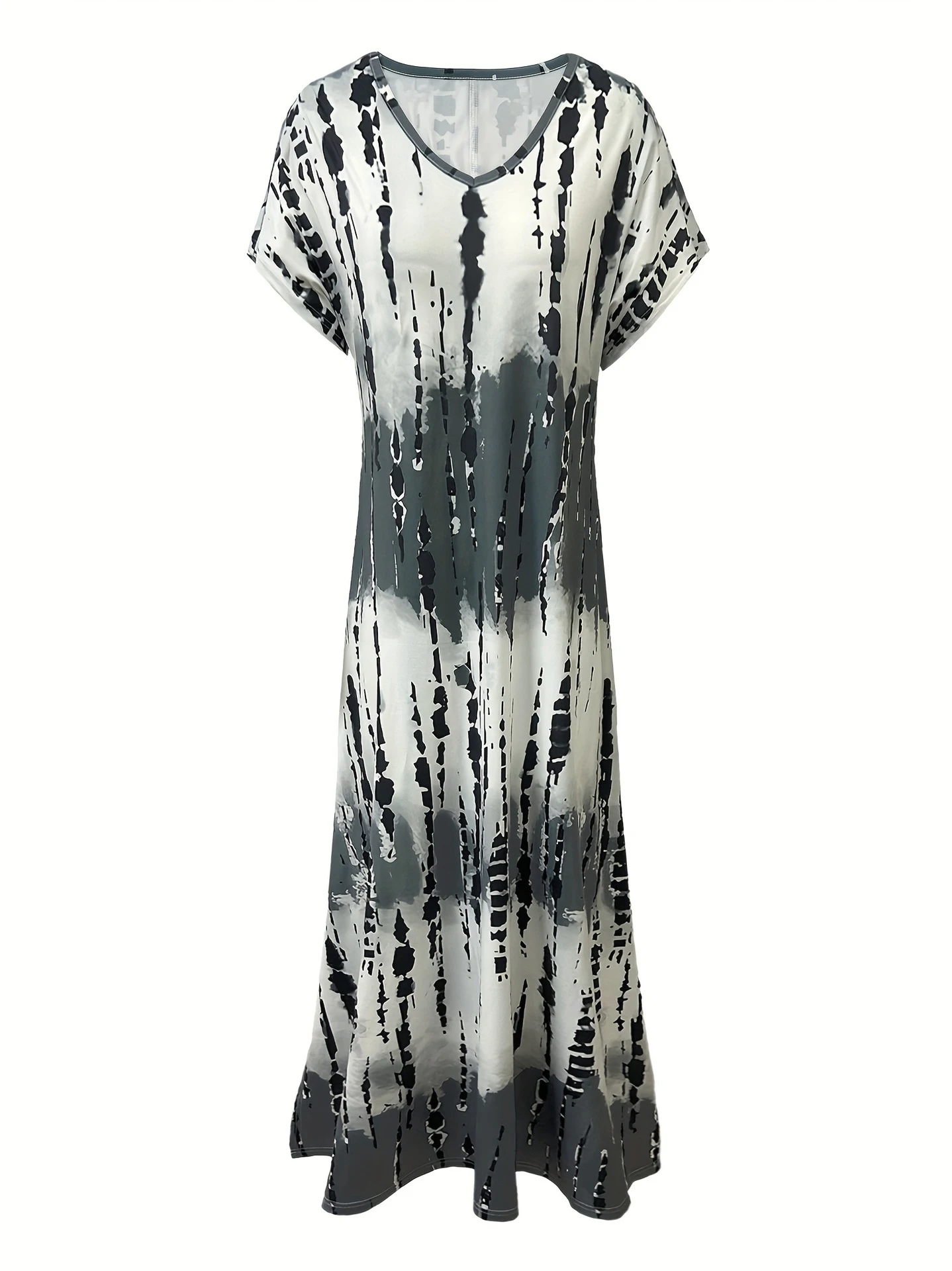 Title 6, Summer Casual V-neck Short Sleeve Loose Tie-dye...