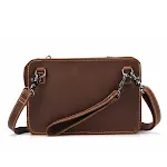 Nova Bolsa Mensageiro Retrô de Couro Bovino de Primeira Camada com Uma Alça. Elegante e durável para uso diário. Ideal para carregar seus essenciais com estilo. — foto 1