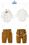 Baby Jongen Gentleman Outfit, Romper met Lange Mouwen en Broek, Ideaal voor Feestelijke Gelegenheden, Stijlvol en Comfortabel — foto 11