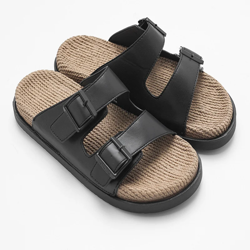 Zapatillas casuales para el hogar con masaje y alta elasticidad, cuerda de cáñamo y diseño de media suela, para el confort diario — foto 9