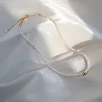 White gold beads