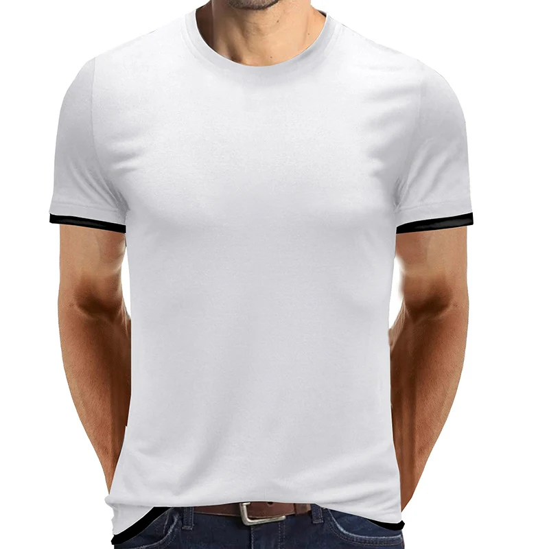 Title 1, New Solid Color Short Sleeve Mens T-Shirt Crew...