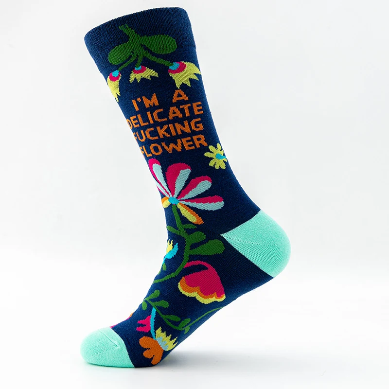 Title 8, Fashion Color Matching Mens Mid-tube Socks off...