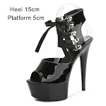 Women's Summer Super High Heel Sandals 15cm-20cm, Fish Mouth, Stiletto, Hollow Design, Striptease Shoes, Catwalk Style. — photo 8
