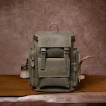 Large Capacity Vintage Crazy Horse Leather Backpack for Travel and Daily Use. Durable, spacious, and stylish with a clas — photo 2