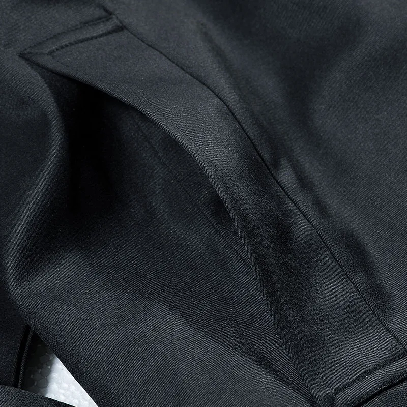 Hooded Drawstring Trench Coat, Japanese Trendy, Simple Casual Jacket. Perfect for everyday wear, comfortable and stylish — photo 7