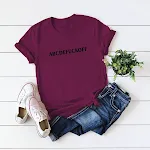 Disponibile su Amazon Wish Ebay T-shirt da donna a maniche corte con lettera di parodia europea e americana Fuck Off — foto 42