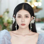 Brinco de noiva coreano doce com zircônia pendurada, charmoso e delicado, ideal para realçar a beleza no seu casamento. — foto 6