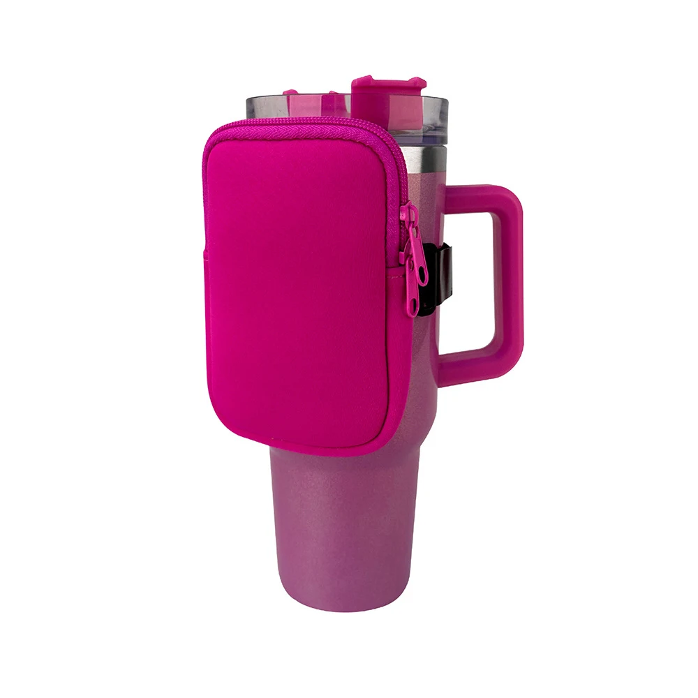 New Neoprene 40oz Water Cup Body Bag Portable Small Bag Cow Multi-functional Key and Coin Case, perfect for your drink. — photo 4