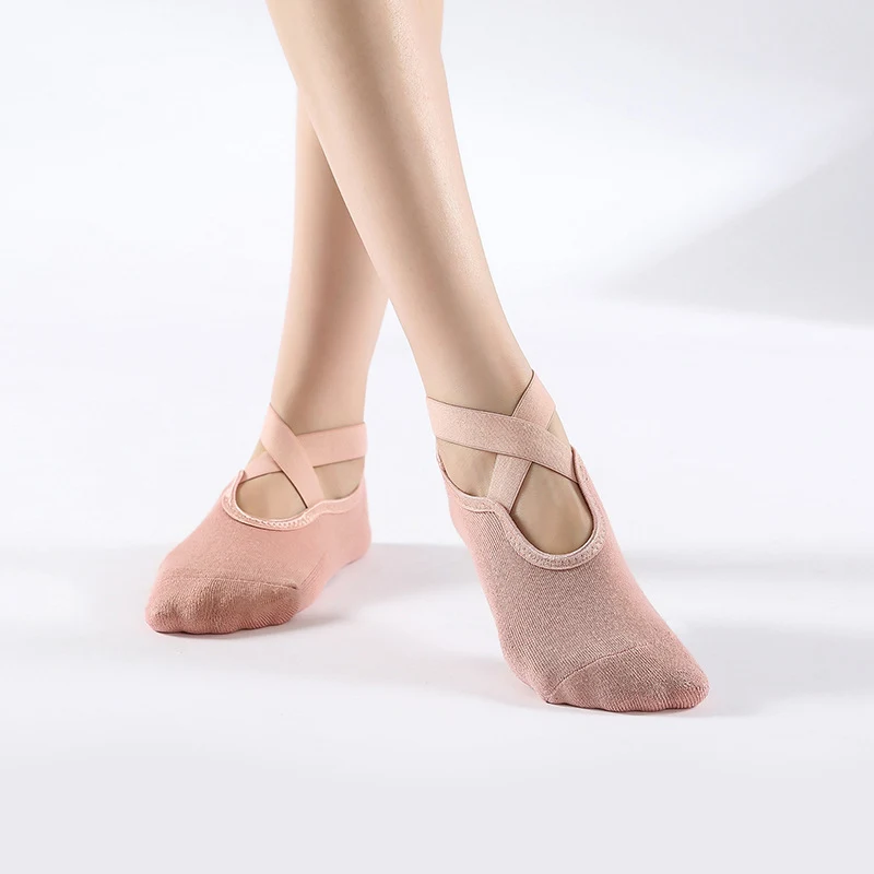 Anti-Slip Yoga Socks With Loops, Glued Round Toe, Breathable Floor Socks, Sports Socks For Yoga — photo 2