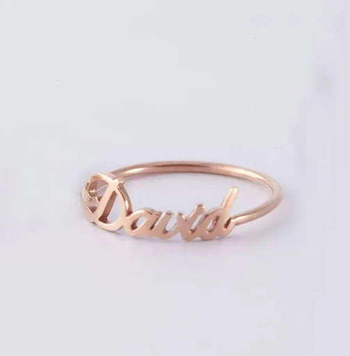 Title 6, Anel de Nome Personalizado em Aço Inoxidável co...