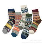 Heren wollen sokken herfst en winter Japanse retro vloersokken, warm en comfortabel voor thuisgebruik en op de vloer. — foto 10