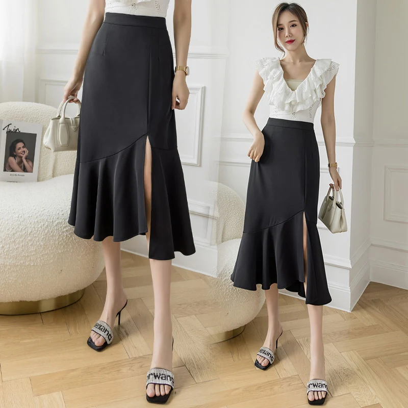 Dames Bust Slimmer Fishtail Rok met Split, slankt de taille, flatteert de figuur, elegante uitstraling, perfect voor een avondje uit of speciale gelegenheden — foto 4