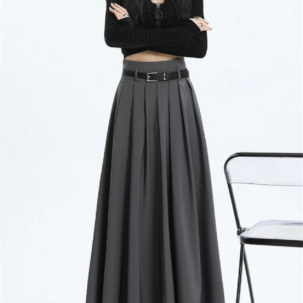 Saia de terno preta de personalidade fashion para mulheres Design elegante e moderno, perfeita para looks profissionais e sofisticados, destaque-se — foto 4