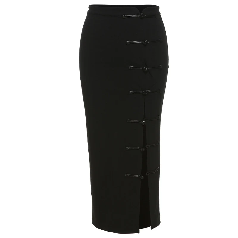 Pochete de cintura alta lisa, saia fenda sexy, moda hip, design fino e elegante para carregar seus pertences com estilo e praticidade. — foto 1