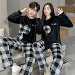Coral Fleece Couple Plus Size Pajamas For Women — photo 3