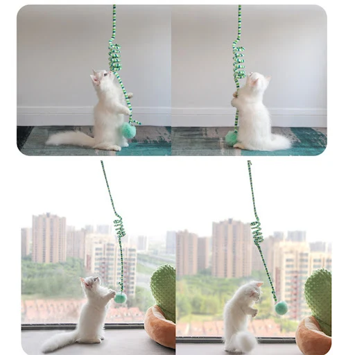 Interactive Cat Hanging Toy Simulation Cat Toy Funny Self-hey Interactive Toy for Kitten Playing Teaser Wand Toy Cat wit — photo 6