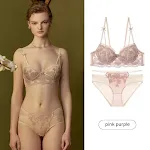 Pink Purple bra panties