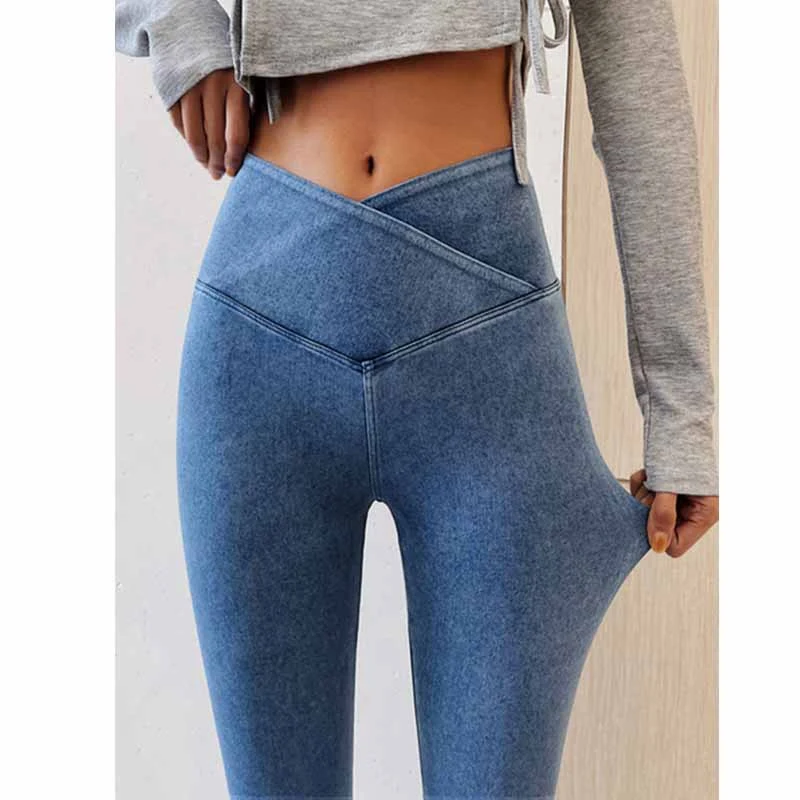 Farmerke visokog struka Ženske Street Hip Lift Podizanje zadnjice Moderni stil Udobne i elegantne farmerke za savršen izgled — foto 4