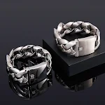 Joias Masculinas Simples Europeias e Americanas Design Moderno e Minimalista Acessórios para Homens Estilo e Sofisticação. — foto 1