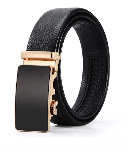 Title 3, Mens Automatic Leather Buckle Business Belt, o...