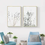 Decoração Nórdica de Plantas Pequenas Tela Pintura Transforme sua casa com esta arte de parede, ideal para um toque natural e moderno. — foto 7