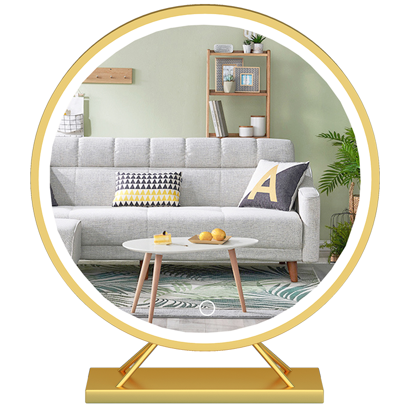 Title 2, Large Gold Net Red Dressing Mirror with Desktop...