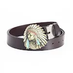 Gold buckle coffee belt B