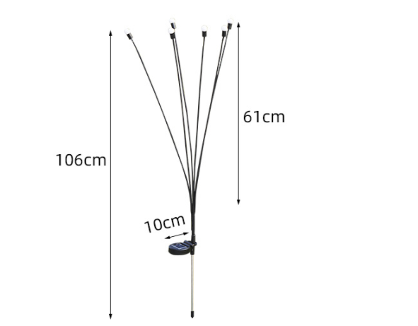 Title 1, LED Pneumatic Firefly Ground Plug-in Lamp Illum...