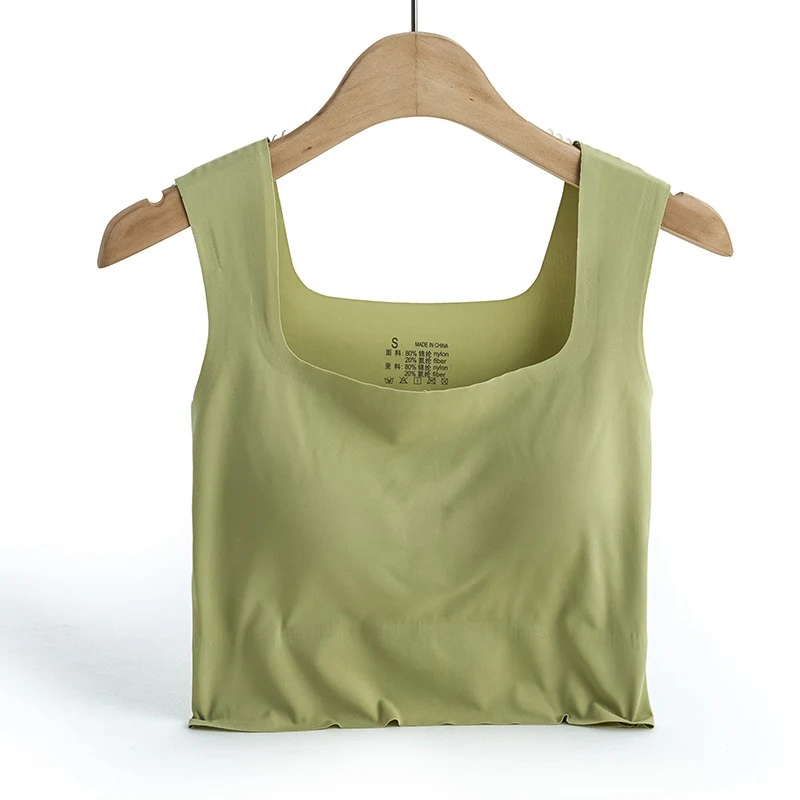 Top curto com bojo para menina, sem fio, sem roupa íntima, base sem costura e confortável, para usar por baixo de outras peças. — foto 3