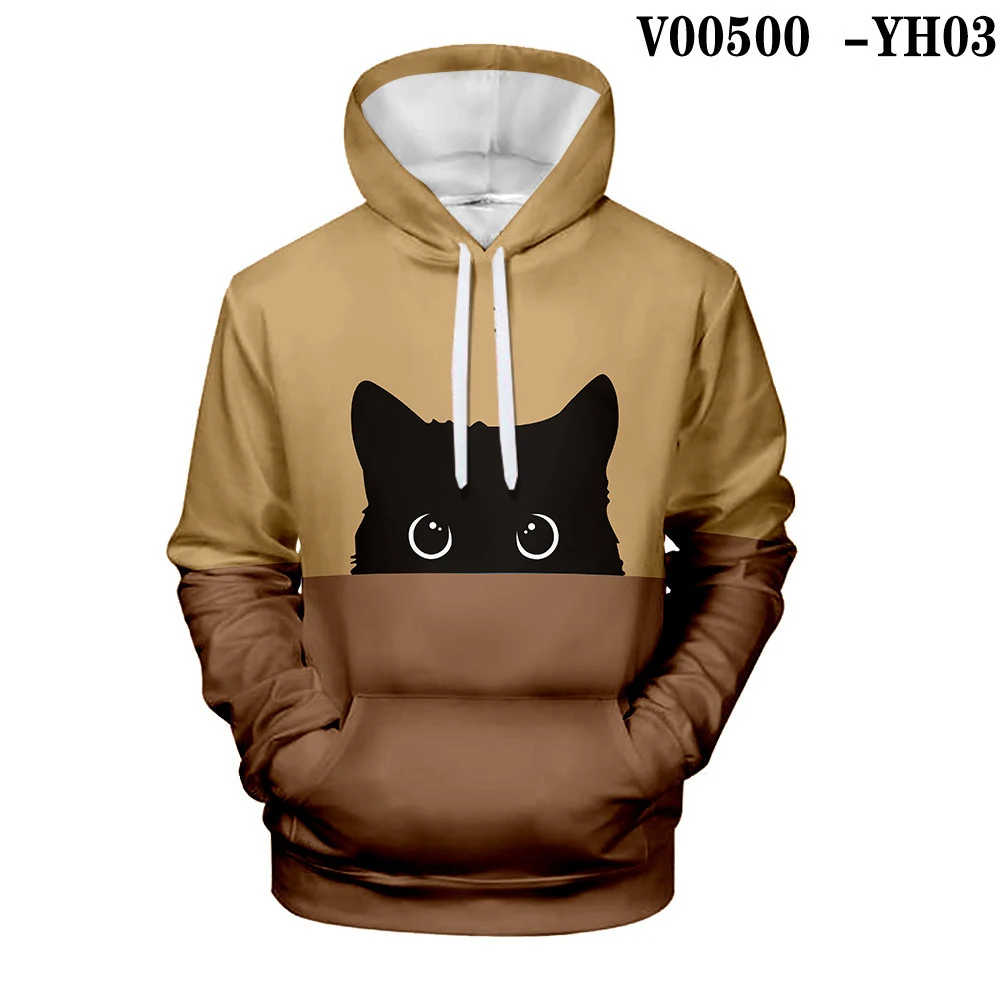 Maglione Uomo con Stampa Digitale Serie Gatti Tendenza Tempo Libero Creativa per un Look Casual e alla Moda. — foto 5