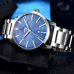 Relógio masculino Binya Fashion Calendar à prova d'água com pulseira de aço. Elegância e funcionalidade para todos os momentos. — foto 6