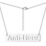 Colar de letras em aço titânio para mulheres, combina com tudo. Um acessório moderno e elegante para realçar seu estilo pessoal em qualquer ocasião. — foto 7