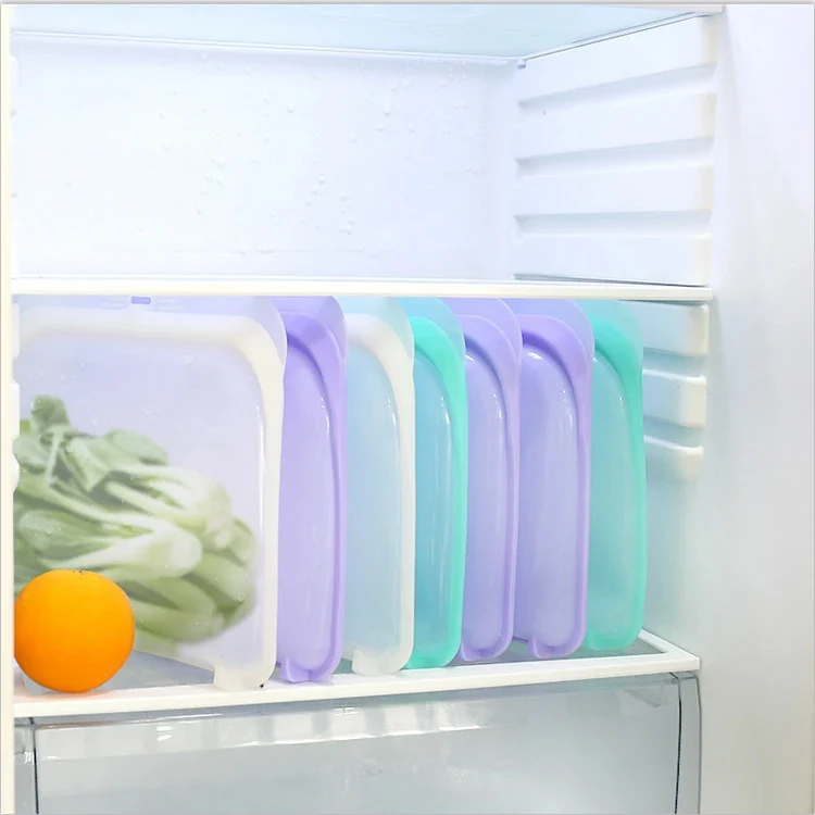 Title 5, Silicone Vacuum Sealed Food Storage Bag. Reusab...