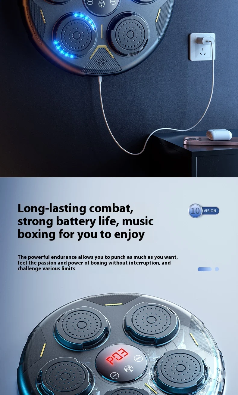 Title 2, Smart Music Boxing Machine Home Fitness. Enhanc...