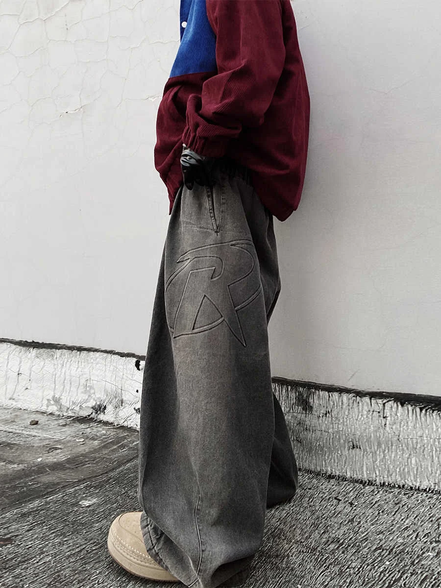 American Fashion Brand Vintage Mop Straight Jeans offer classic style and comfort, perfect for a casual yet fashionable — photo 3