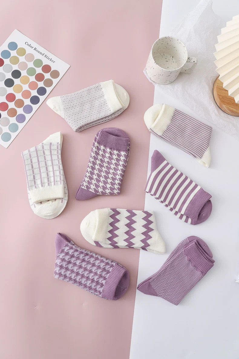 Title 1, Womens Mid-calf Retro Houndstooth Long Socks
