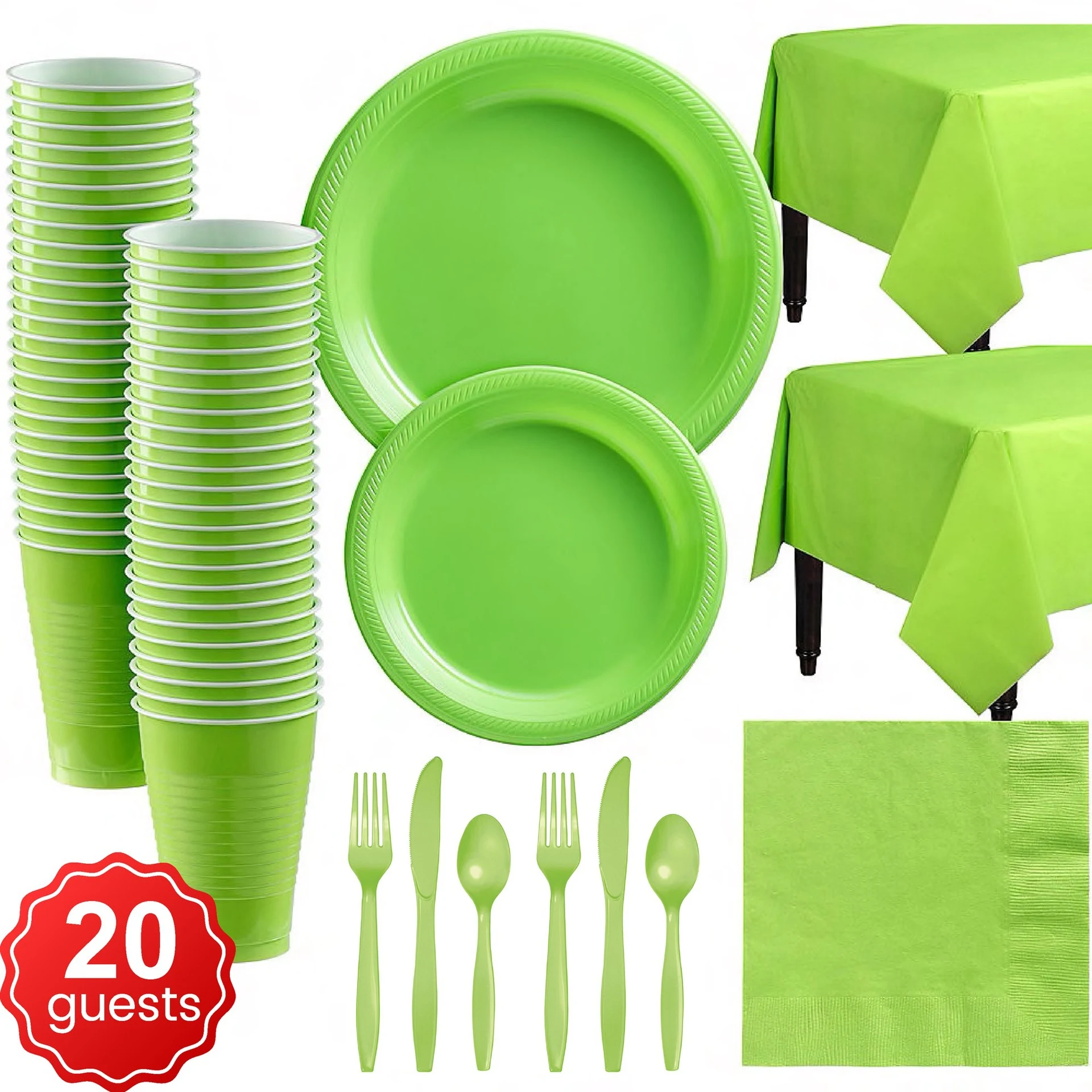 Title 6, Monochrome Party Set Disposable Plastic Plates ...