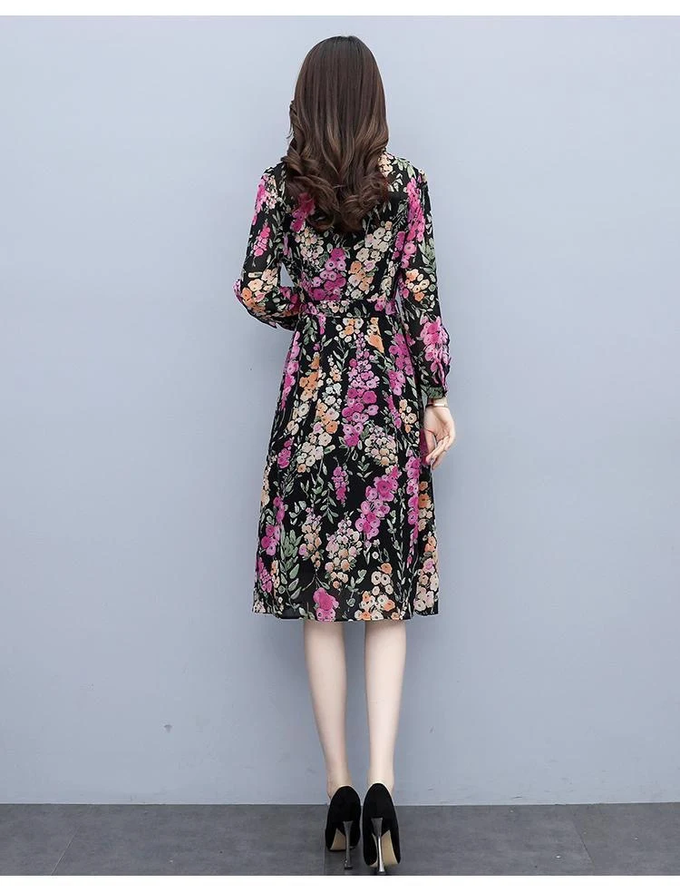 Title 6, Womens Spring and Autumn Chiffon Long Sleeve D...