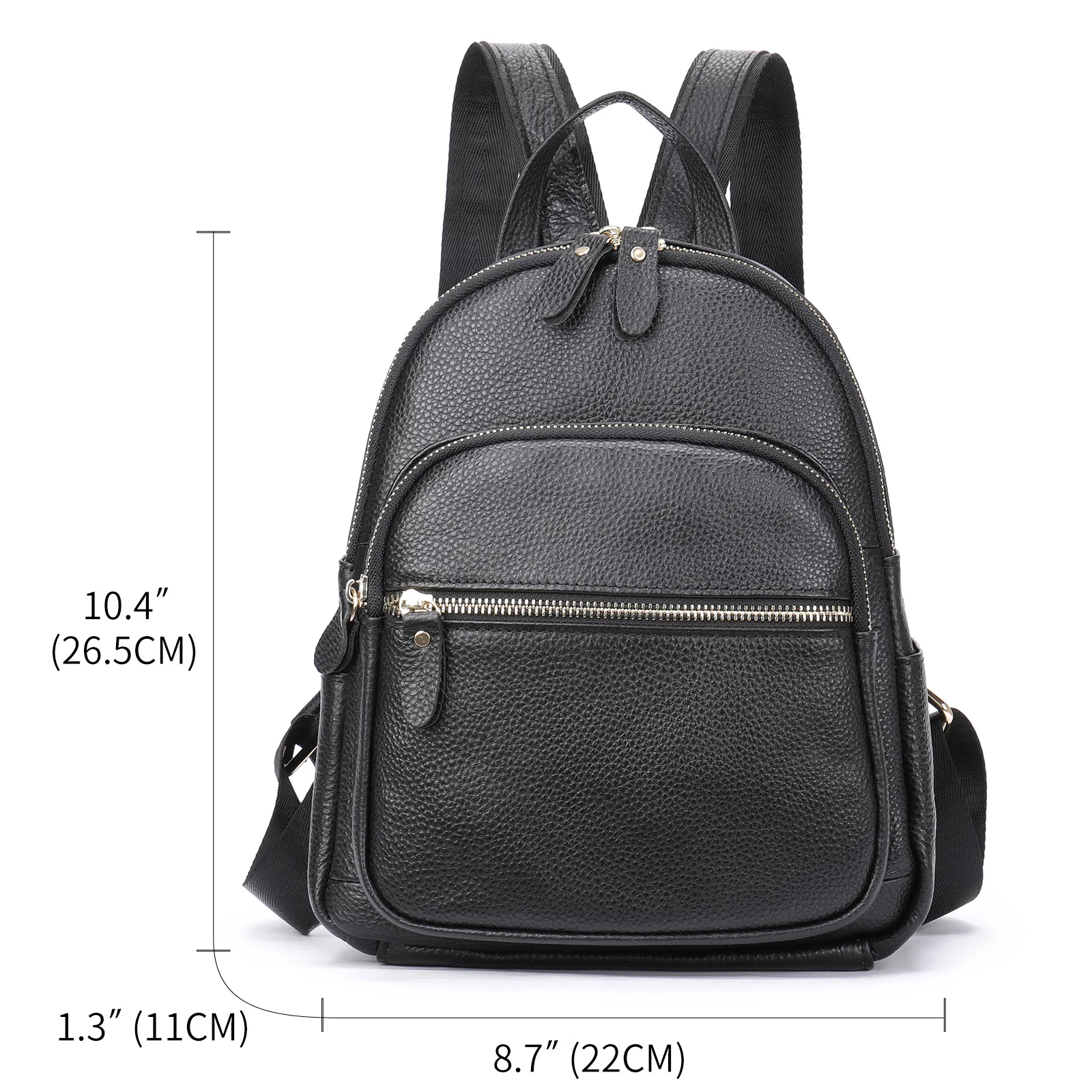 Mochila feminina de couro macio, primeira camada, perfeita para uso diário. Conforto e elegância em um design versátil e durável, ideal para você. — foto 3