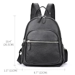 Mochila feminina de couro macio, primeira camada, perfeita para uso diário. Conforto e elegância em um design versátil e durável, ideal para você. — foto 3