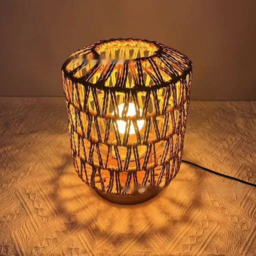 Title 11, Bohemian Style Mushroom Table Lamp, Creative Wo...